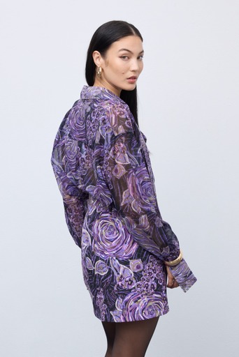 Mosaic Mauve Anthesis Mini Skirt - Image 4